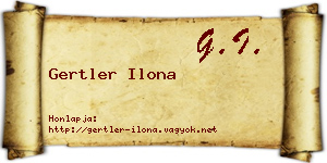 Gertler Ilona névjegykártya