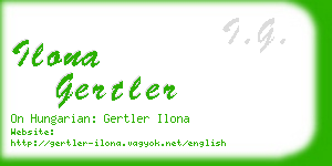 ilona gertler business card
